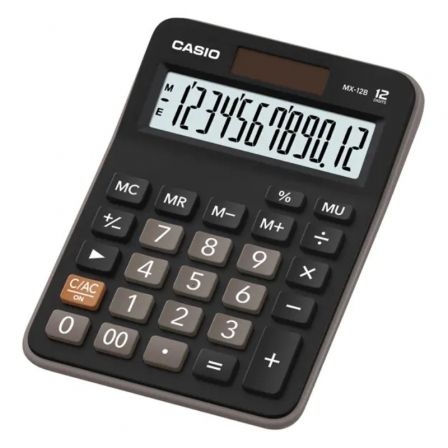 Casio Calculadora de Sobremesa MX-12B Negra 12 Dígitos